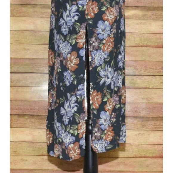 Little Lies Open Front Floral Cardigan Kimono Size XS Blue Floral Bell Sleeve - Picture 7 of 12